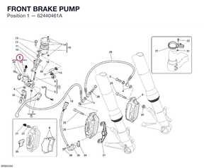 FRONT BRAKE PUMP 62440461A diagram position