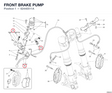 FRONT BRAKE PUMP 62440511A diagram position