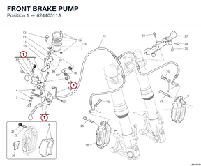 FRONT BRAKE PUMP 62440511A diagram position