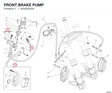FRONT BRAKE PUMP 62440522A diagram position