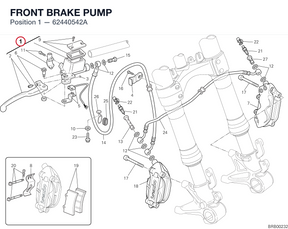 FRONT BRAKE PUMP 62440542A diagram position