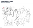 FRONT BRAKE PUMP 62440573A diagram position