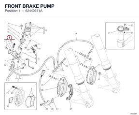 FRONT BRAKE PUMP 62440671A diagram position