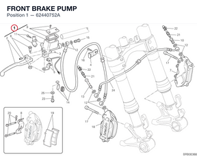 FRONT BRAKE PUMP 62440752A diagram position