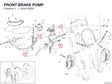 FRONT BRAKE PUMP 62441062A diagram position
