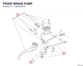 FRONT BRAKE PUMP 62441261A diagram position