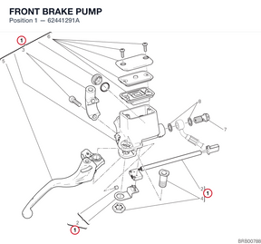 FRONT BRAKE PUMP 62441291A diagram position