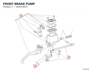 FRONT BRAKE PUMP 62441391A diagram position