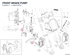 FRONT BRAKE PUMP 62441431A diagram position