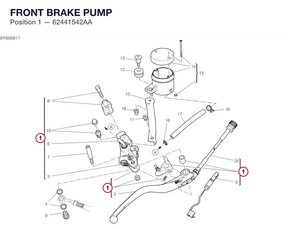FRONT BRAKE PUMP 62441542AA diagram position
