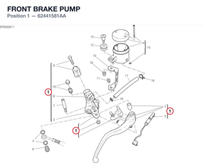 FRONT BRAKE PUMP 62441581AA diagram position