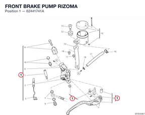 FRONT BRAKE PUMP RIZOMA 62441741A diagram position