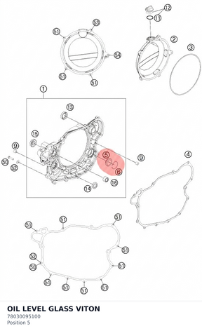 Diagram preview: OIL LEVEL GLASS VITON (78030095100)