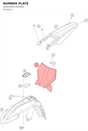 Diagram preview: NUMBER PLATE (A46008007000EBG)