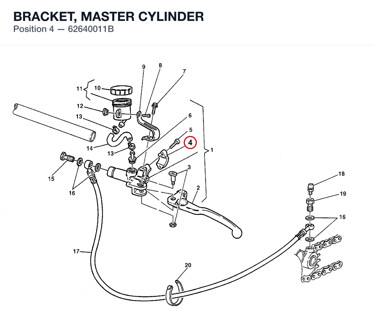 BRACKET, MASTER CYLINDER