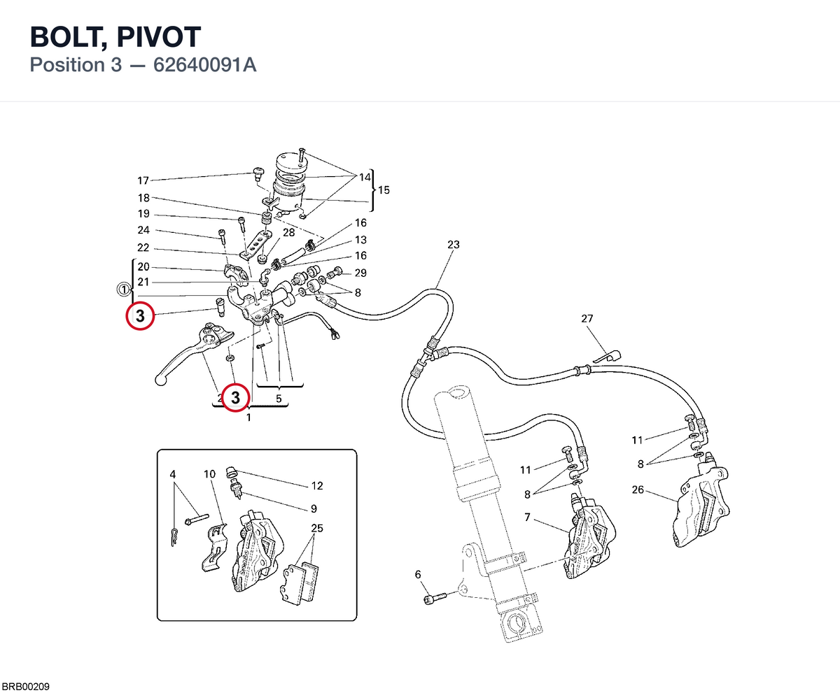 BOLT, PIVOT 62640091A diagram position
