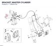 BRACKET, MASTER CYLINDER 62640151B diagram position
