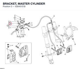 BRACKET, MASTER CYLINDER 62640151B diagram position