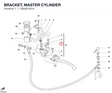 BRACKET, MASTER CYLINDER 62640181A diagram position