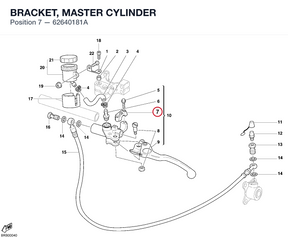 BRACKET, MASTER CYLINDER 62640181A diagram position