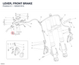 LEVER, FRONT BRAKE 62640191A diagram position