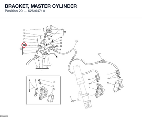 BRACKET, MASTER CYLINDER 62640471A diagram position