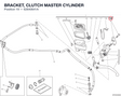 BRACKET, CLUTCH MASTER CYLINDER 62640641A diagram position