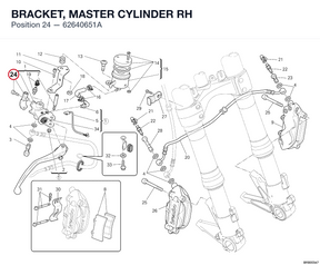 BRACKET, MASTER CYLINDER RH 62640651A diagram position