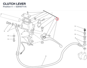 CLUTCH LEVER 62640711A diagram position