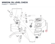 WINDOW, OIL LEVEL CHECK 62640761A diagram position