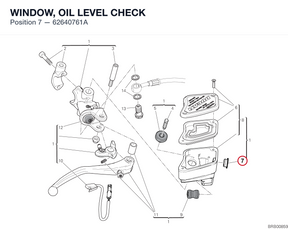 WINDOW, OIL LEVEL CHECK 62640761A diagram position