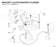 BRACKET, CLUTCH MASTER CYLINDER 62640831A diagram position