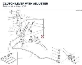 CLUTCH LEVER WITH ADJUSTER 62641071A diagram position