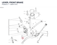 LEVER, FRONT BRAKE 62641141A diagram position