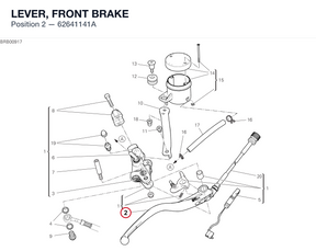 LEVER, FRONT BRAKE 62641141A diagram position