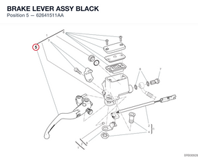 BRAKE LEVER ASSY BLACK 62641511AA diagram position