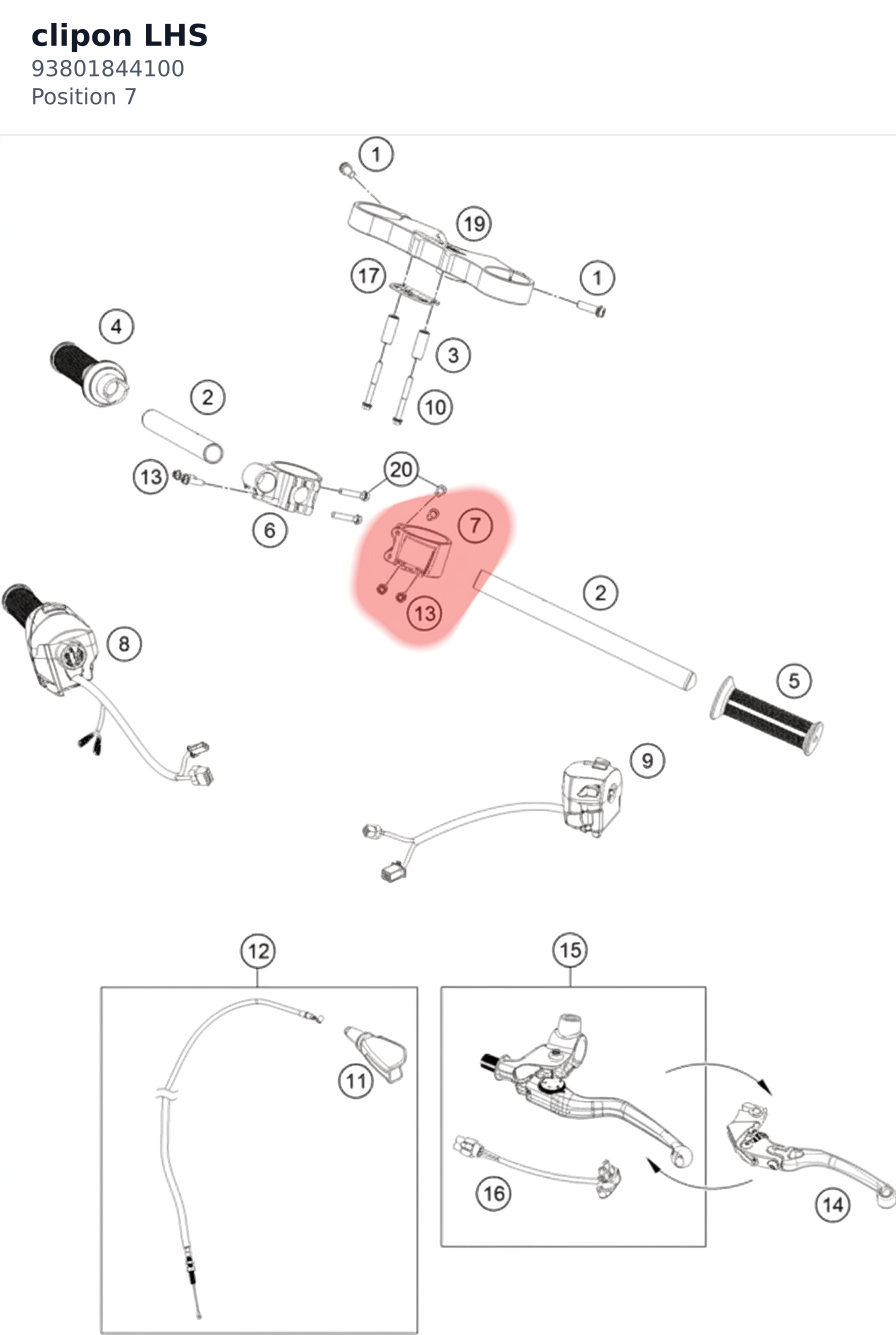 Diagram preview: clipon LHS (93801844100)