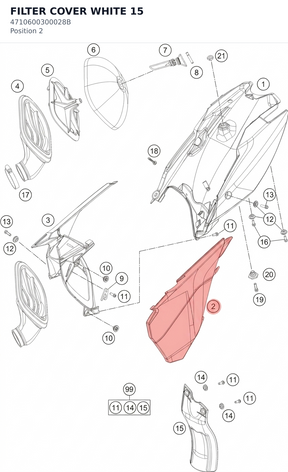 Diagram preview: FILTER COVER WHITE      15 (4710600300028B)