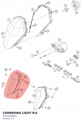 Diagram preview: CORNERING LIGHT R/S (61414008000)