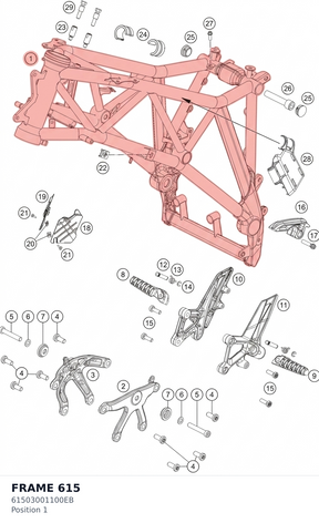 Diagram preview: FRAME 615 (61503001100EB)