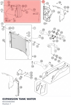 Diagram preview: EXPANSION TANK WATER (60335065000)