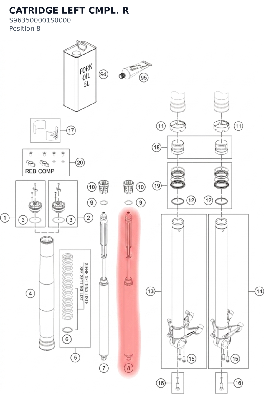 Diagram preview: CATRIDGE LEFT CMPL. R (S963500001S0000)