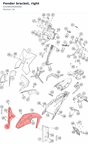 Diagram preview: Fender bracket, right (63508026000EBA)