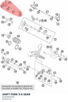 Diagram preview: SHIFT FORK  5-6 GEAR (61234003100)