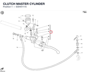 CLUTCH MASTER CYLINDER 63040111A diagram position