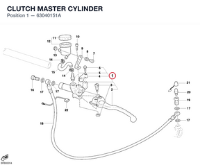 CLUTCH MASTER CYLINDER 63040151A diagram position