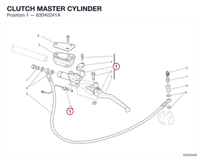 CLUTCH MASTER CYLINDER 63040241A diagram position