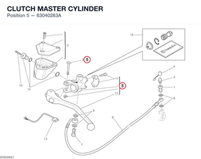 CLUTCH MASTER CYLINDER 63040263A diagram position