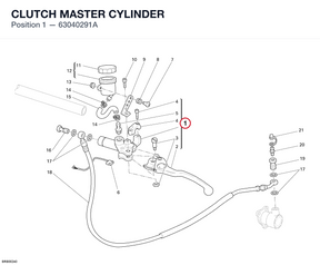 CLUTCH MASTER CYLINDER 63040291A diagram position