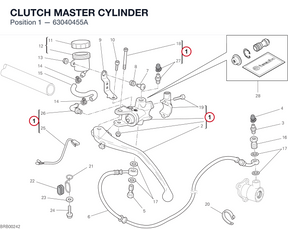 CLUTCH MASTER CYLINDER 63040455A diagram position